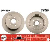 TRW Remschijf DF4899 achter, volledig, 1 Stuk