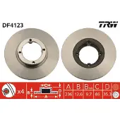 TRW Remschijf DF4123 voorkant, compleet, 1 Stuk