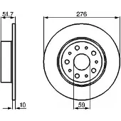 Bosch Remschijf 0 986 478 463 achter, volledig, 1 Stuk