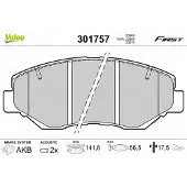 Valeo 301757 Remblokken