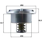 MAHLE ORIGINAL THD 6 86 Thermostaat, koelvloeistof