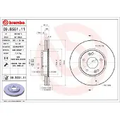Brembo Remschijf 09.B551.11