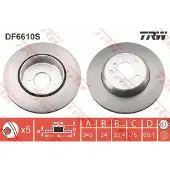 TRW DF6610S Remschijf