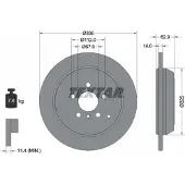 Textar Remschijf 92150803 achter, volledig, 1 Stuk