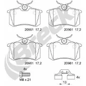 BRECK Remblokset 20961 10 704 00, achter