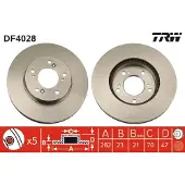 TRW DF4028 Remschijf