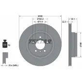 Textar Remschijf 92137905 achter, geventileerd, sterk gecarboniseerd, 1 Stuk