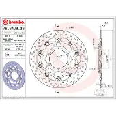 Brembo Remschijven met ECE R90-goedkeuring VOOR, ZWEVEND, M.ABE