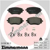 ZIMMERMANN Remblokkenset, schijfrem 26188.180.2