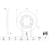 Bosch Remschijf 0 986 479 D43 achter, volledig, 1 Stuk
