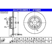 Ate 24.0110-0405.1 Remschijf