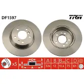 TRW DF1597 Remschijf