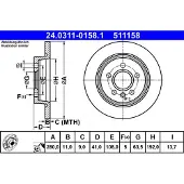 Ate Remschijf Power Disc 24.0311-0158.1, 1 Stuk