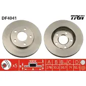 TRW DF4041 Remschijf