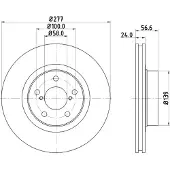 HELLA PAGID Remschijf 8DD 355 129-421