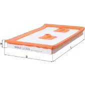 MAHLE ORIGINAL LX 3525 Luchtfilter