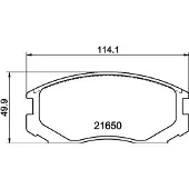 HELLA PAGID Remblokkenset, schijfrem 8DB 355 017-161