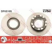 TRW Remschijf DF6510S achter, volledig, 1 Stuk