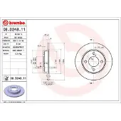 Brembo Remschijf 08D24811 achter, volledig, 1 Stuk