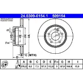 Ate Remschijf - TEVES 24.0309-0154.1, 1 Stuk