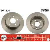 TRW Remschijf DF1574 achter, volledig, 1 Stuk