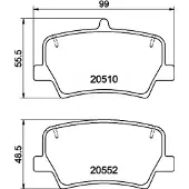 Hella 8DB 355 039-391 Remblokken