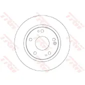TRW Remschijf DF6704 achter, compleet, sterk gecarboniseerd, 1 stuk