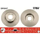 TRW Remschijf DF6047 achter, volledig, 1 Stuk