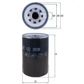 MAHLE ORIGINAL OC 206 Oliefilter