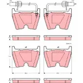 TRW Remblokken set GDB1507 TRW voor o.a. AUDI, LAMBORGHINI, VOLKSWAGEN