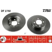TRW Remschijf LUC DF2792 voorkant, compleet, 1 Stuk