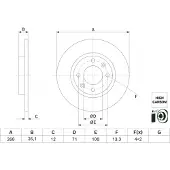 Bosch Remschijf 0 986 479 H54