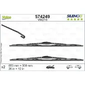Valeo Wisserblad Silencio 574249, 650/280mm, Voor, 2 Stuk