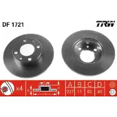 TRW Remschijf DF1721 voorkant, compleet, 1 Stuk