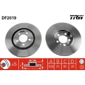 TRW Remschijf DF2619 voorkant, geventileerd, 1 Stuk