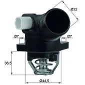 MAHLE ORIGINAL TM 32 103 Thermostaat, koelvloeistof