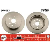 TRW DF6063 Remschijf