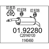 MTS 01.92280 Einddemper