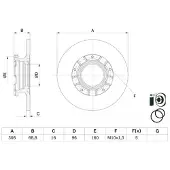 Bosch Remschijf 0 986 479 F62 achter, volledig, 1 Stuk