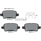 Textar Remblokset 2212901, achter