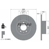 Textar Remschijf 92313603 achter, compleet, 1 stuk