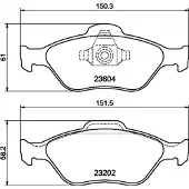 HELLA PAGID Remblokkenset, schijfrem 8DB 355 008-901