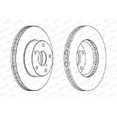 FERODO Remschijf DDF1216C voorkant, geventileerd, 2 stuk