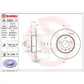 Brembo Remschijf 08C65611 achter, volledig, 1 Stuk