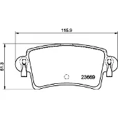 HELLA PAGID Remblokkenset, schijfrem 8DB 355 009-421