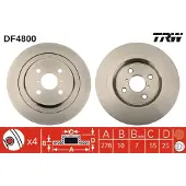 TRW Remschijf DF4800 achter, volledig, 1 Stuk