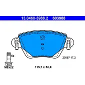 Ate Remblokken set 13.0460-3988.2 ATE voor o.a. FORD, JAGUAR, RENAULT