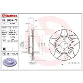 Brembo Remschijf MAX 09.8655.75, 1 Stuk