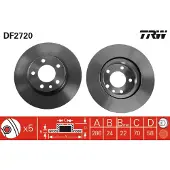 TRW Remschijf DF2720 voorkant, geventileerd, 1 Stuk