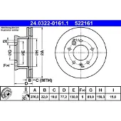 Ate Remschijf Power Disc 24.0322-0161.1, 1 Stuk